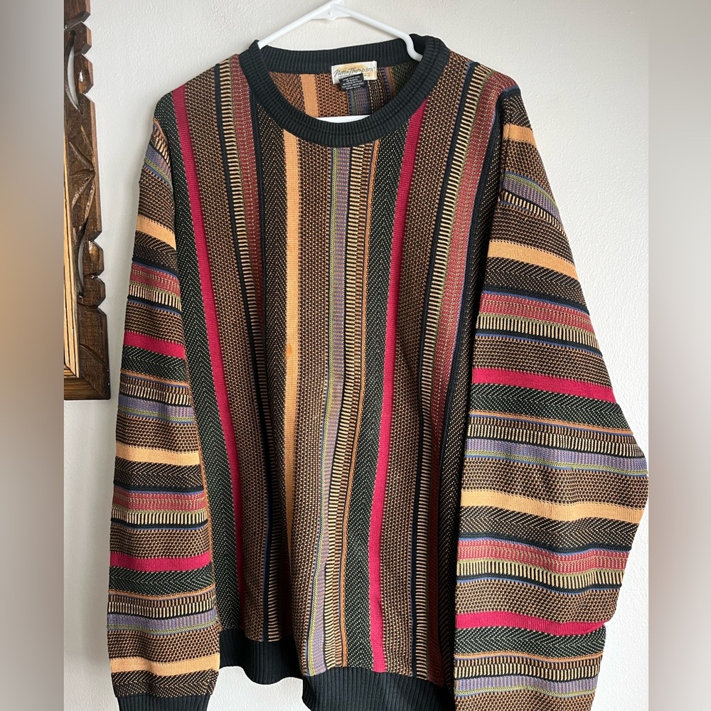80’s Norm Thompson Multicolor Striped Sweater for Men